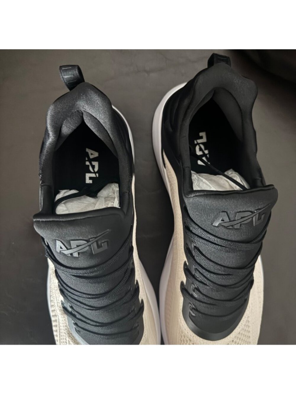 APL Techloom Tracer Mens Running Shoes Beige & Black Size 14 lightweight NWOB - Picture 7 of 11